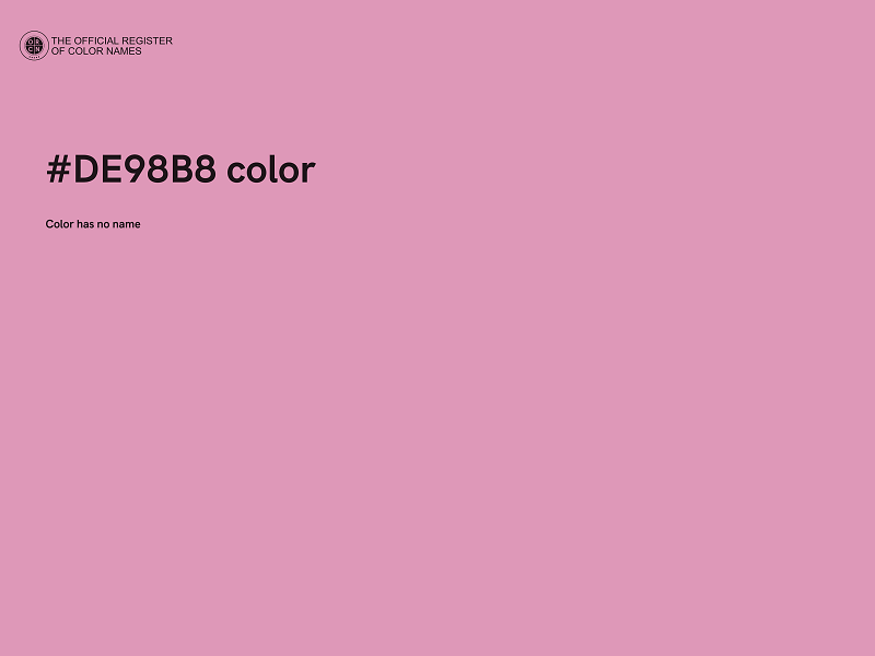 #DE98B8 color image