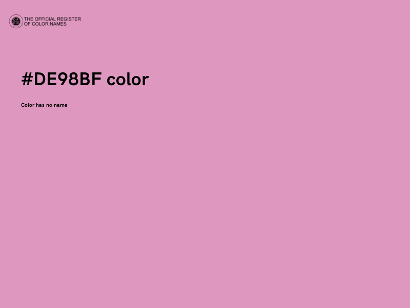 #DE98BF color image
