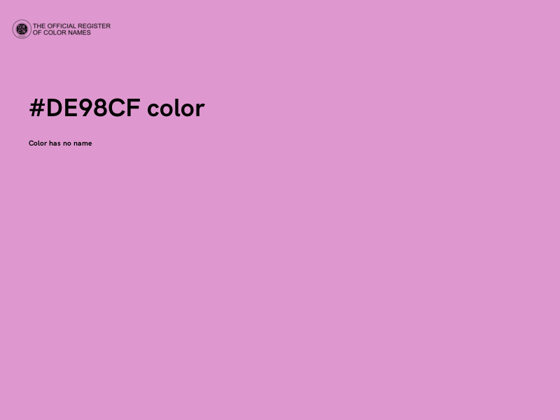 #DE98CF color image