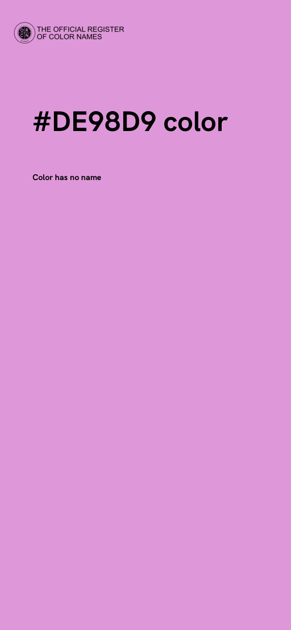 #DE98D9 color image