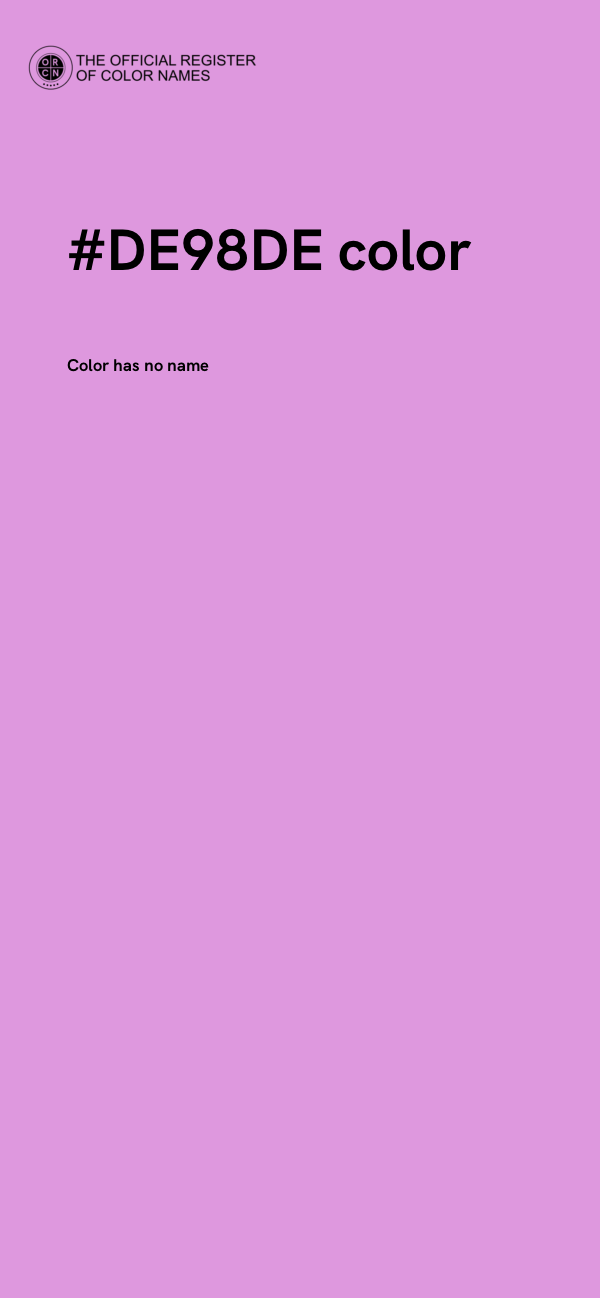 #DE98DE color image