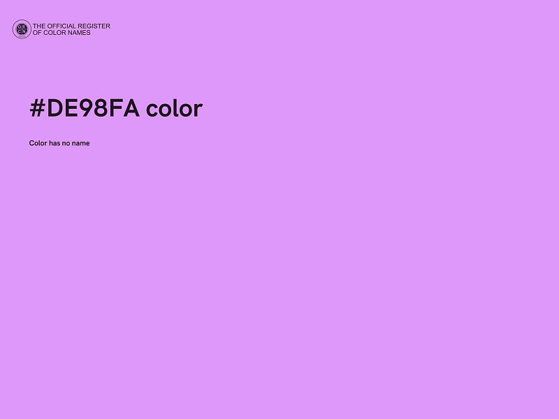 #DE98FA color image