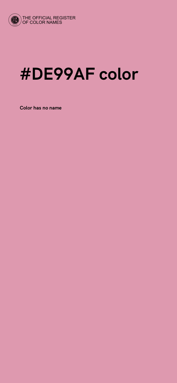 #DE99AF color image