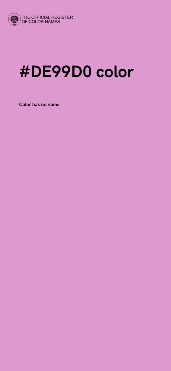 #DE99D0 color image