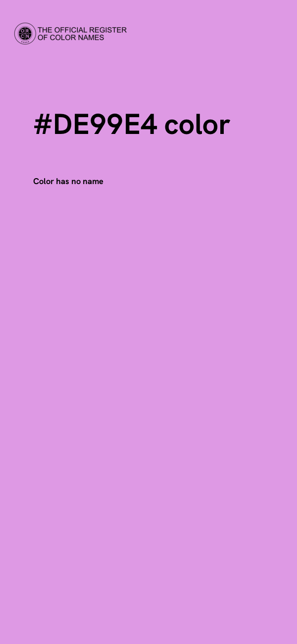 #DE99E4 color image