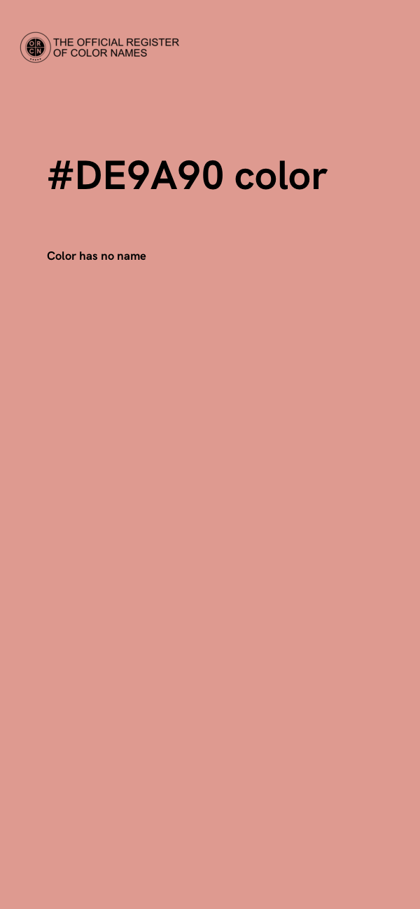 #DE9A90 color image