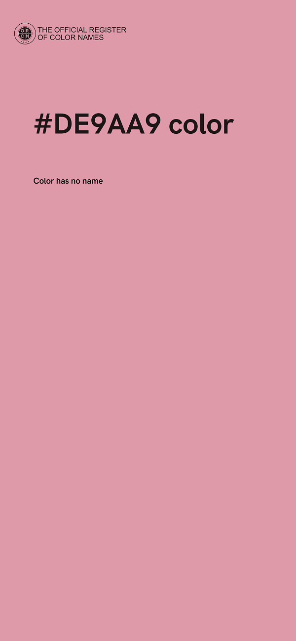 #DE9AA9 color image