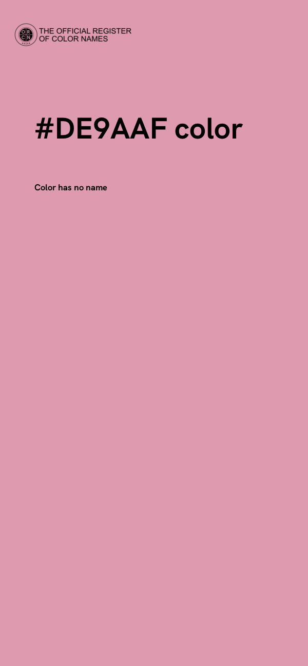 #DE9AAF color image