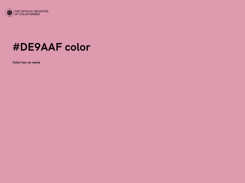 #DE9AAF color image
