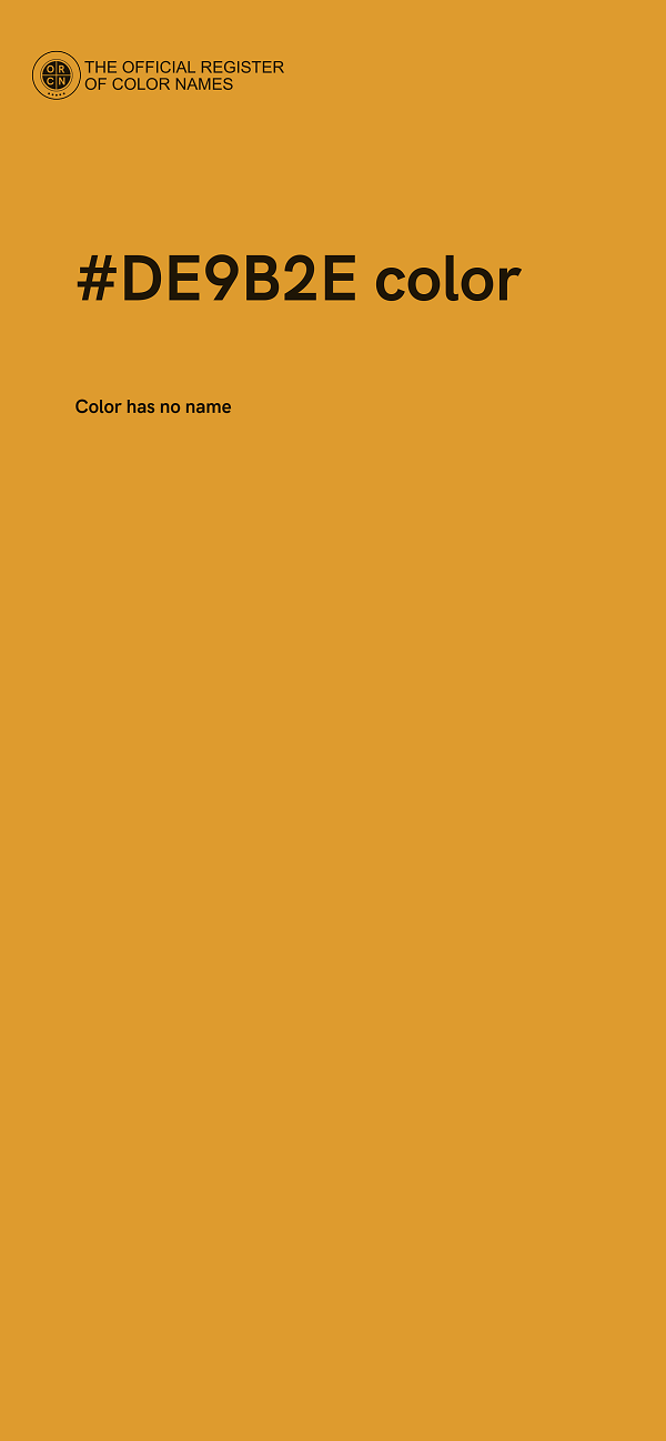 #DE9B2E color image