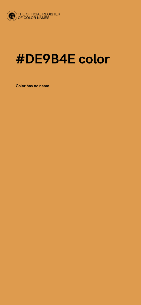 #DE9B4E color image