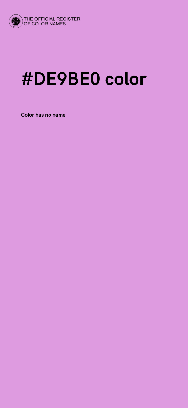 #DE9BE0 color image
