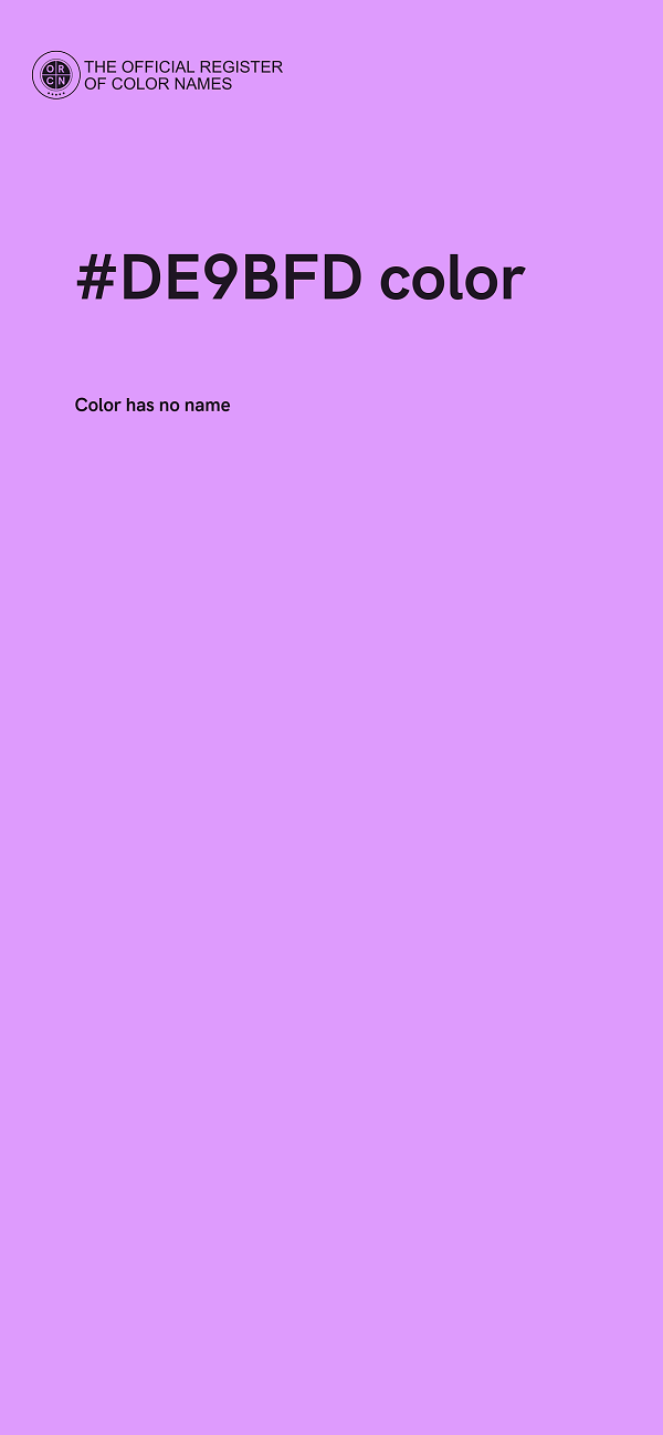 #DE9BFD color image
