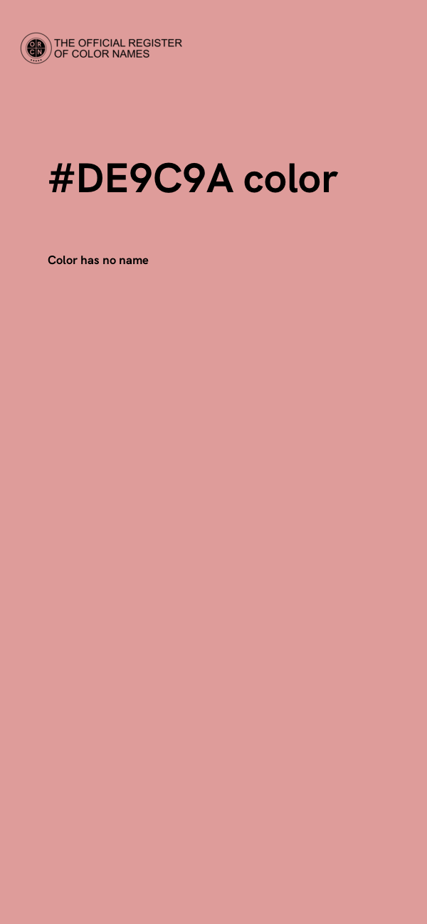 #DE9C9A color image