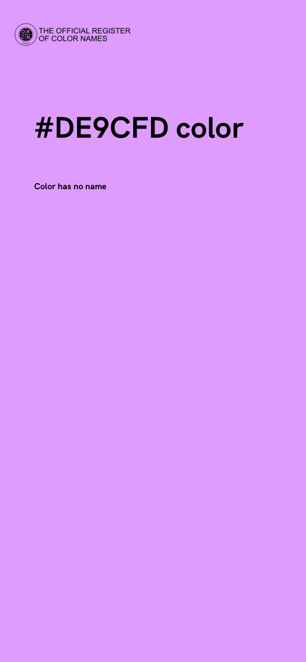 #DE9CFD color image