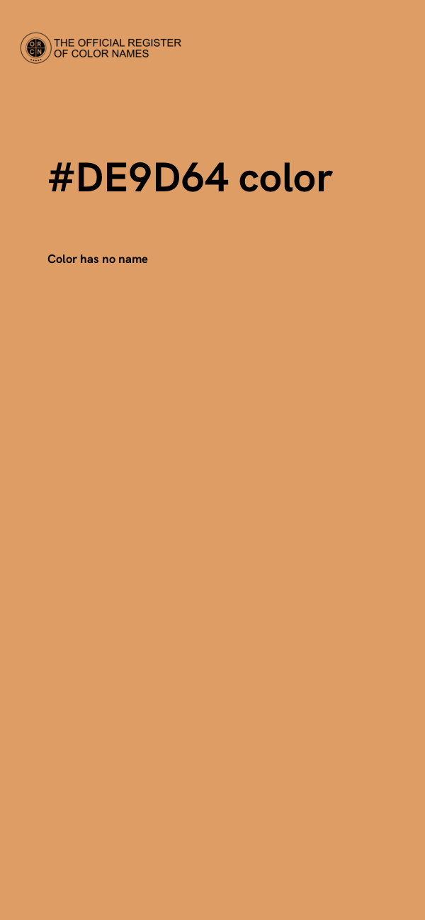 #DE9D64 color image