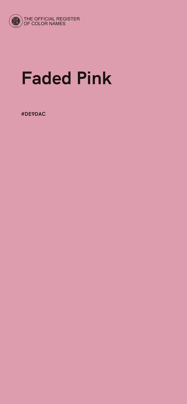 #DE9DAC - Faded Pink color image