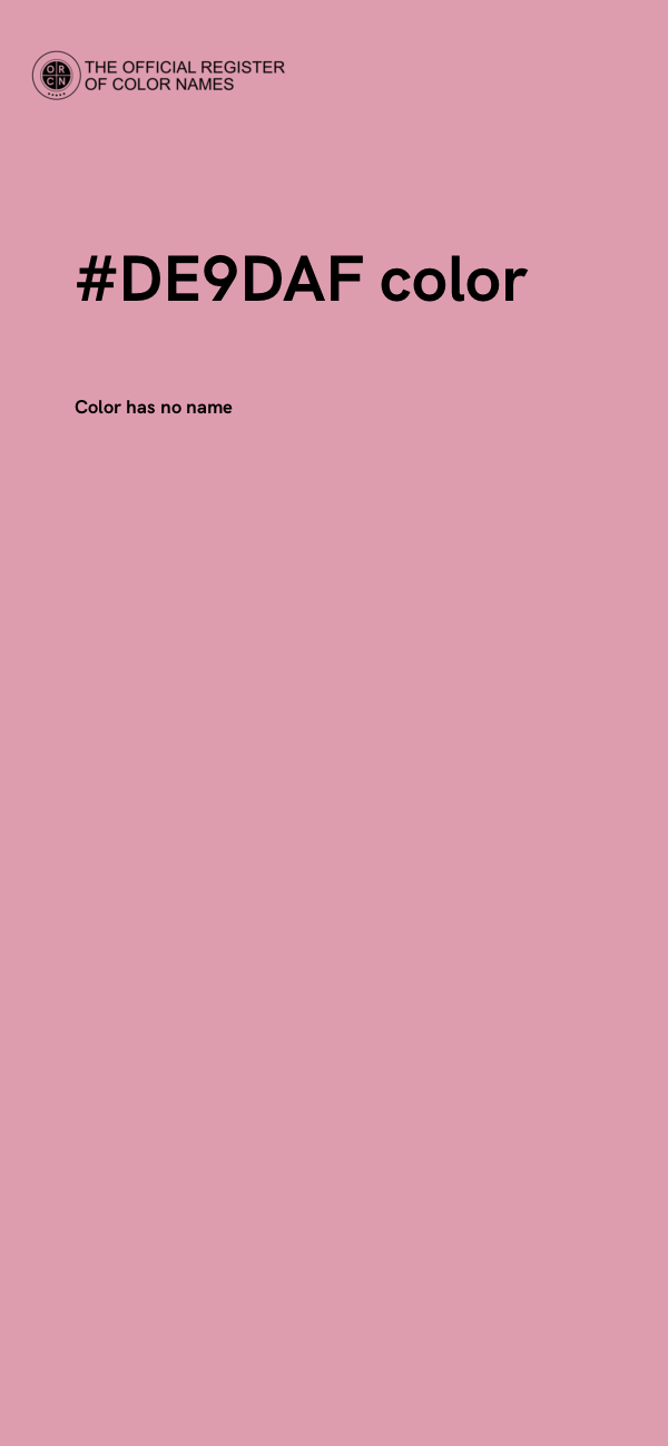 #DE9DAF color image