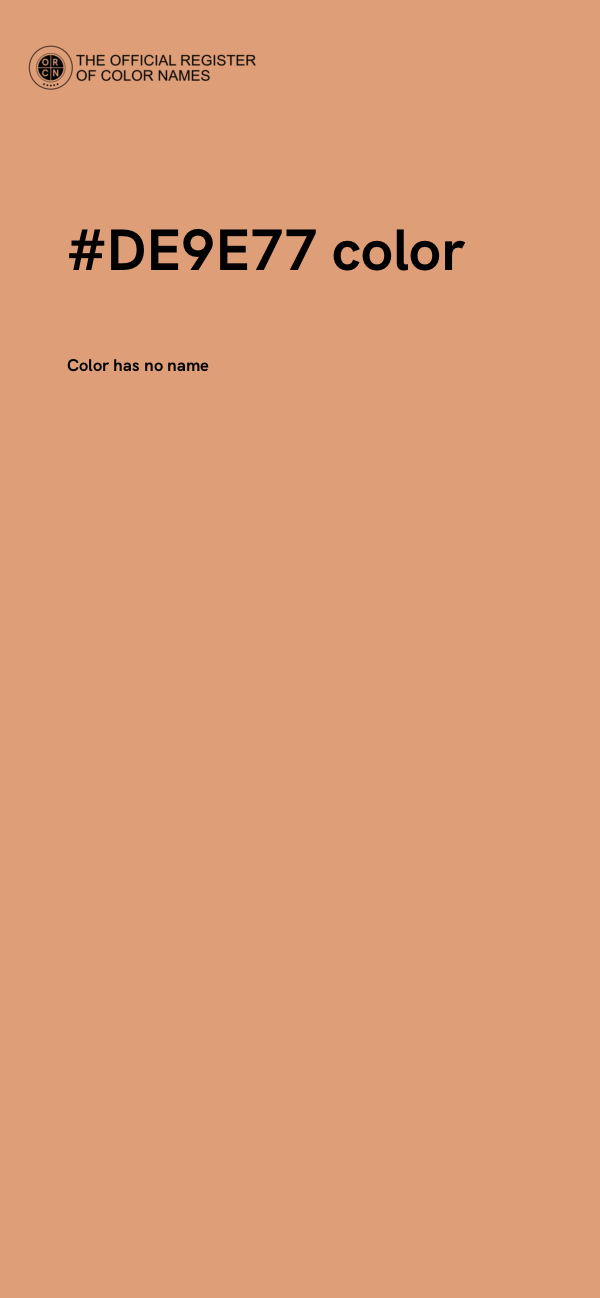 #DE9E77 color image