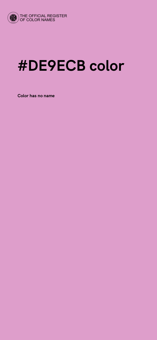 #DE9ECB color image