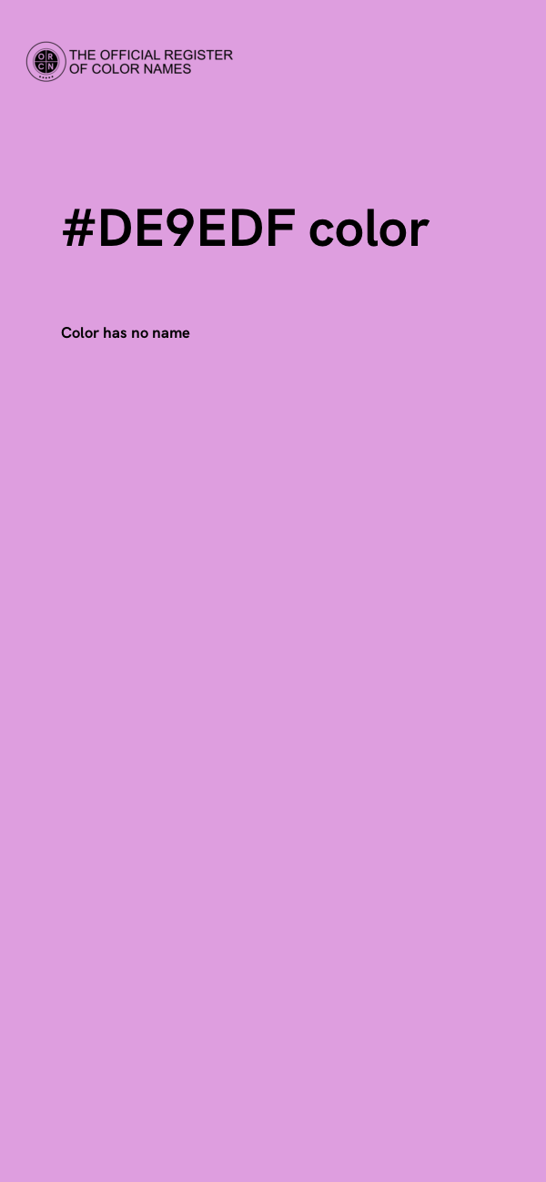 #DE9EDF color image
