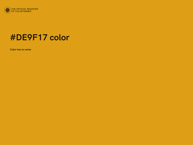 #DE9F17 color image