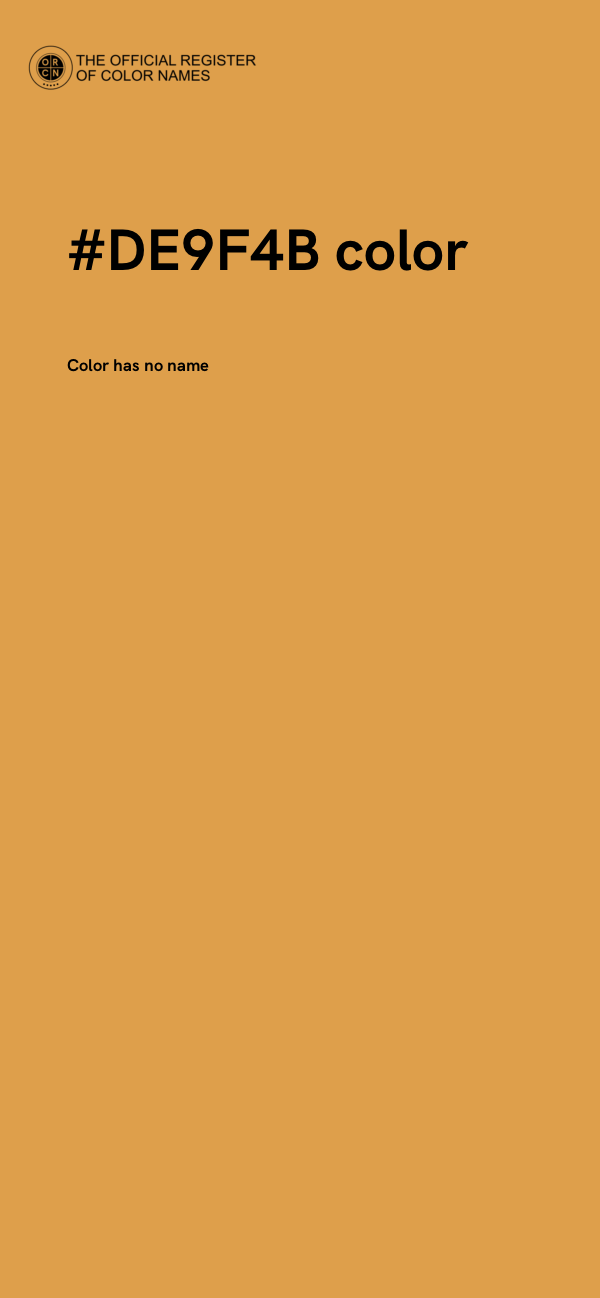 #DE9F4B color image