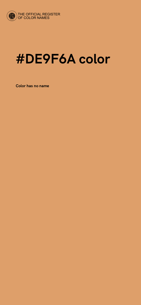 #DE9F6A color image