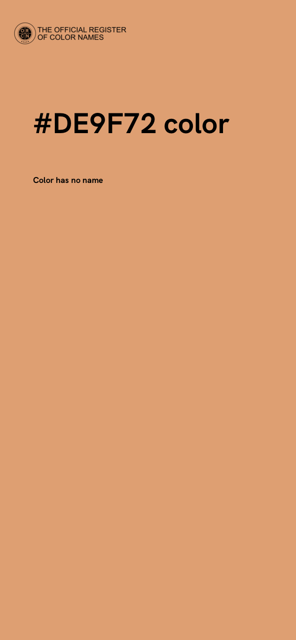 #DE9F72 color image