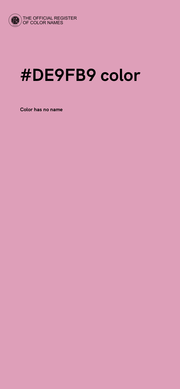 #DE9FB9 color image