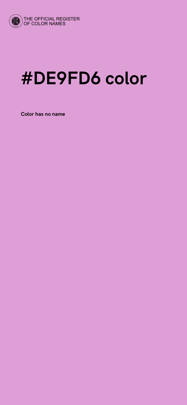 #DE9FD6 color image