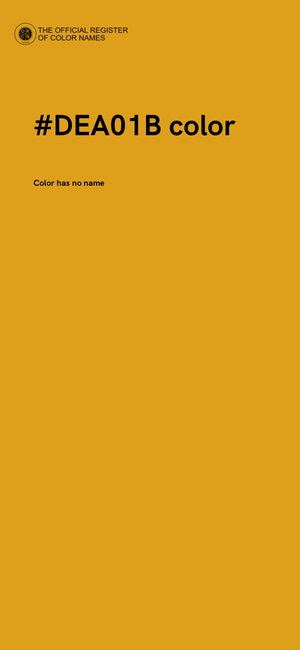#DEA01B color image