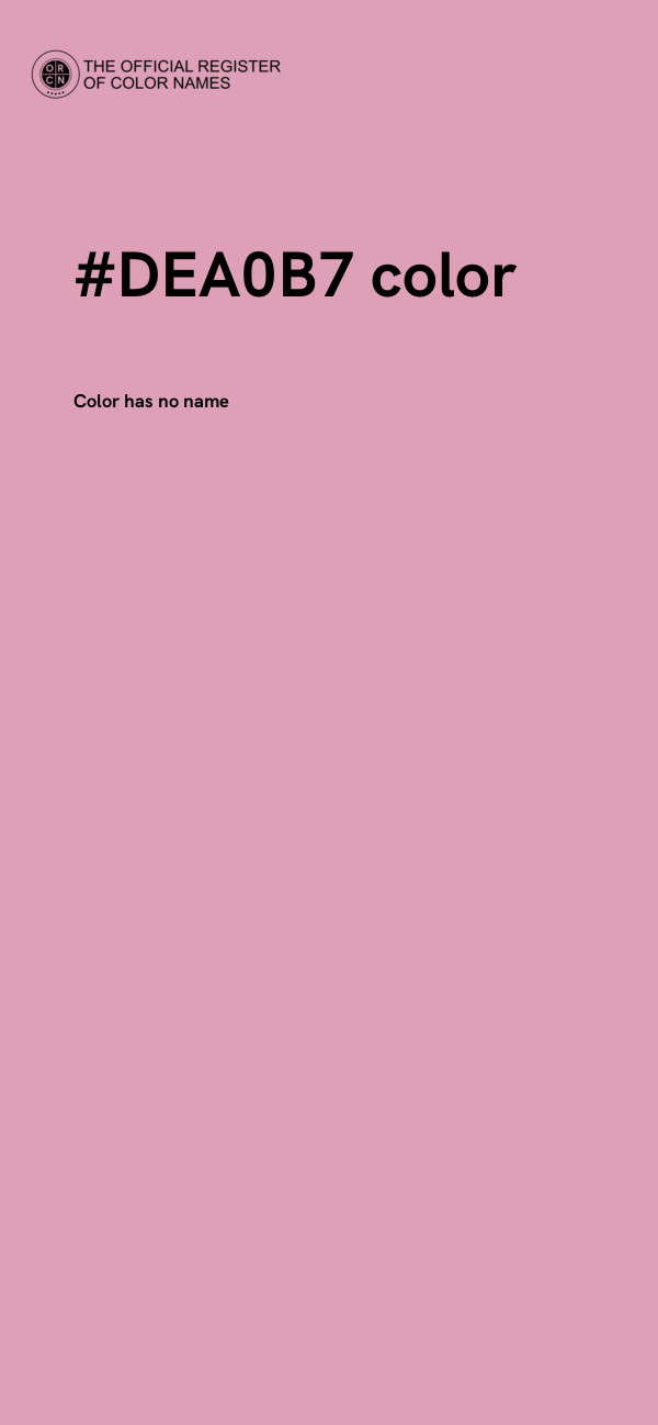 #DEA0B7 color image