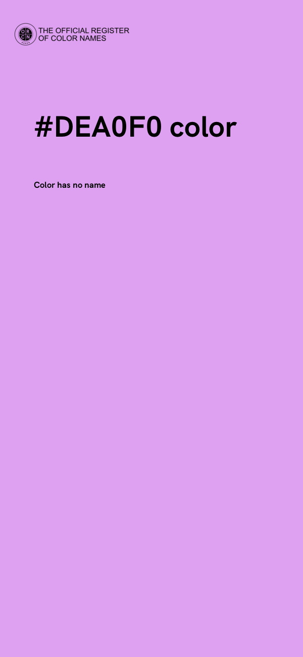 #DEA0F0 color image