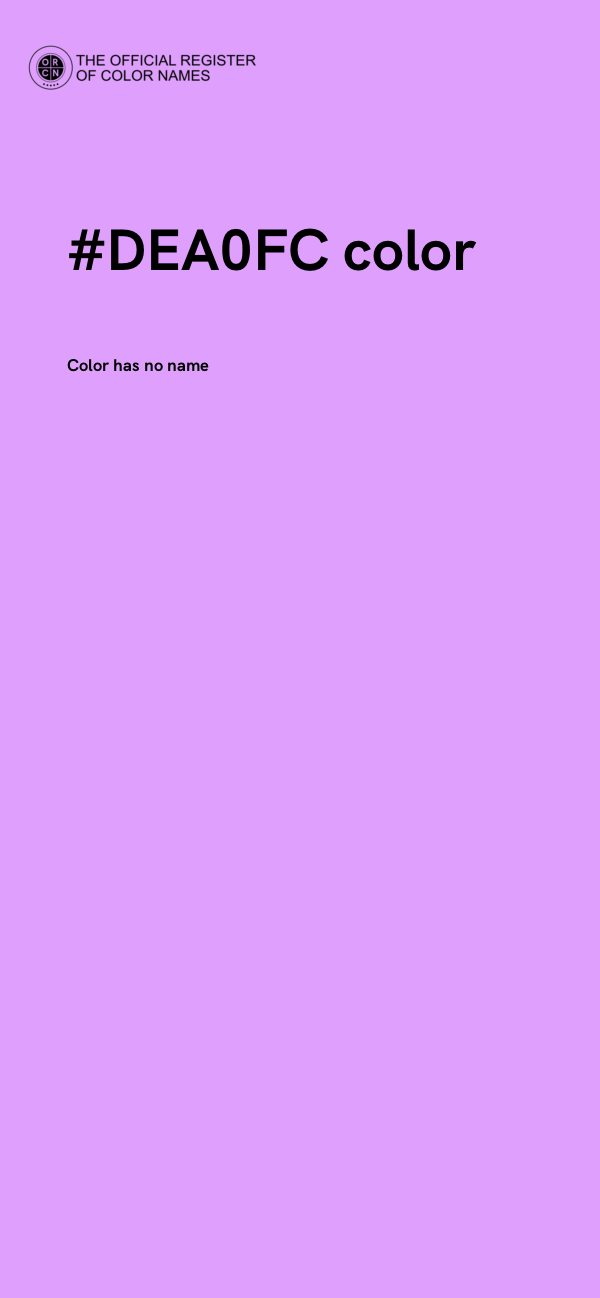 #DEA0FC color image