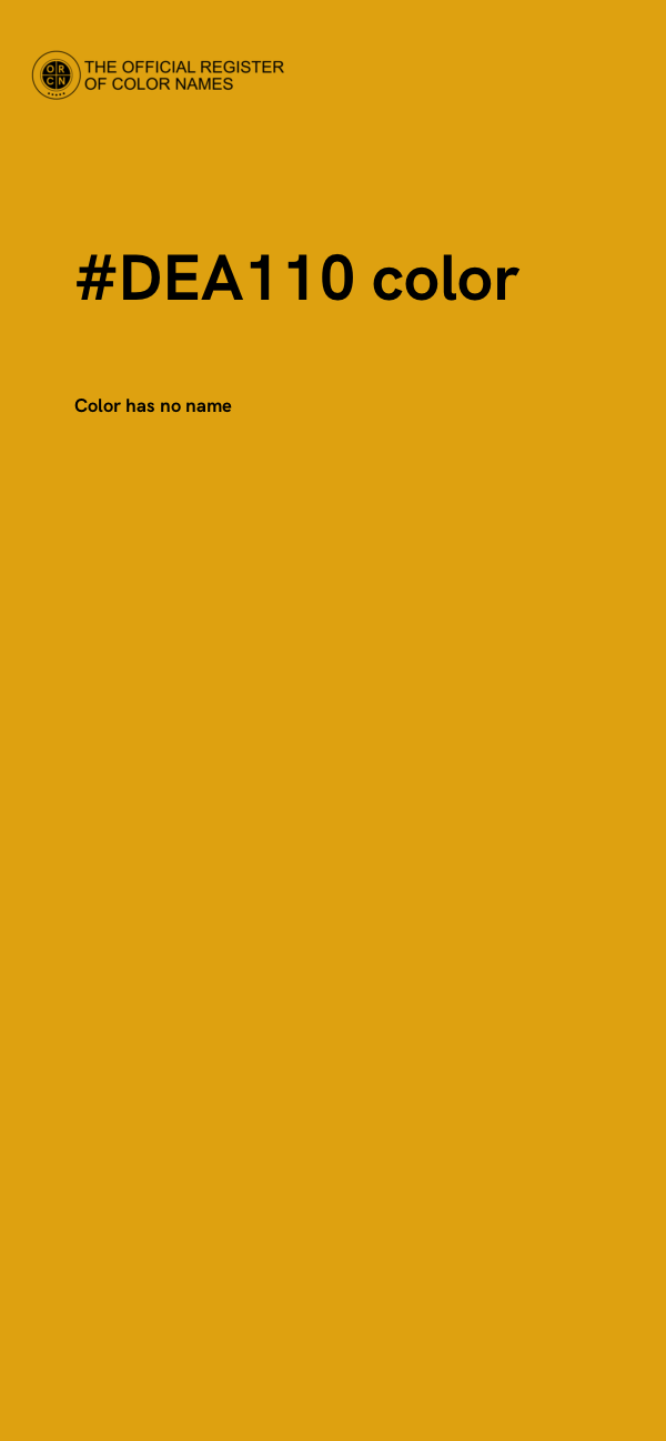 #DEA110 color image
