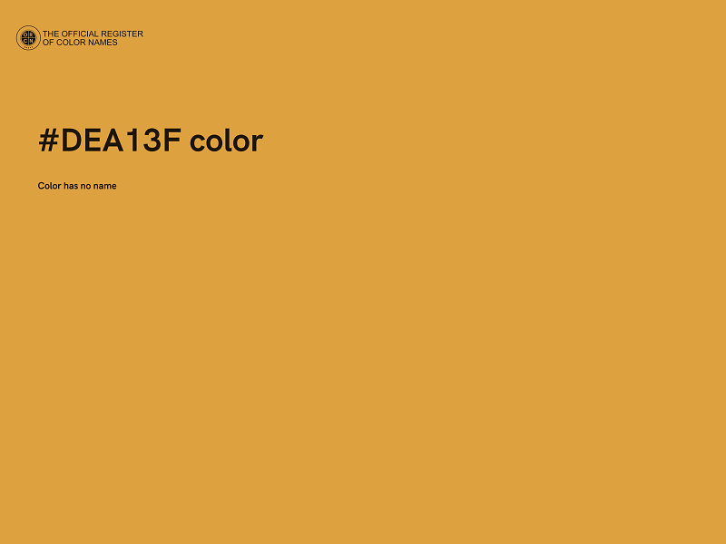 #DEA13F color image