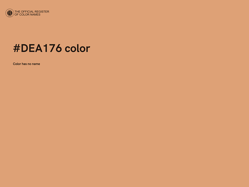#DEA176 color image