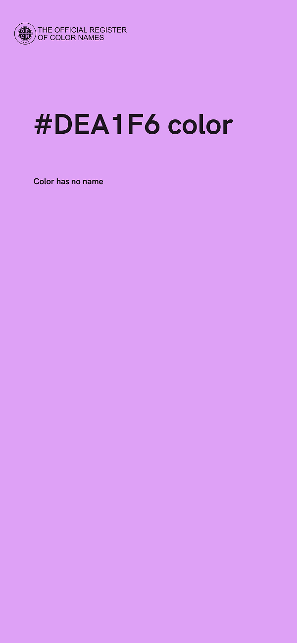 #DEA1F6 color image