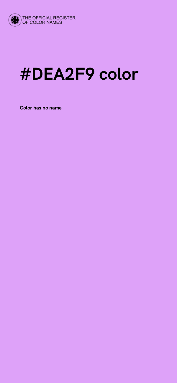 #DEA2F9 color image