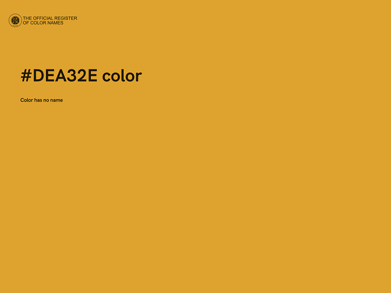 #DEA32E color image