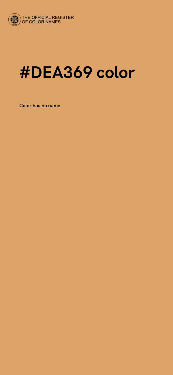 #DEA369 color image