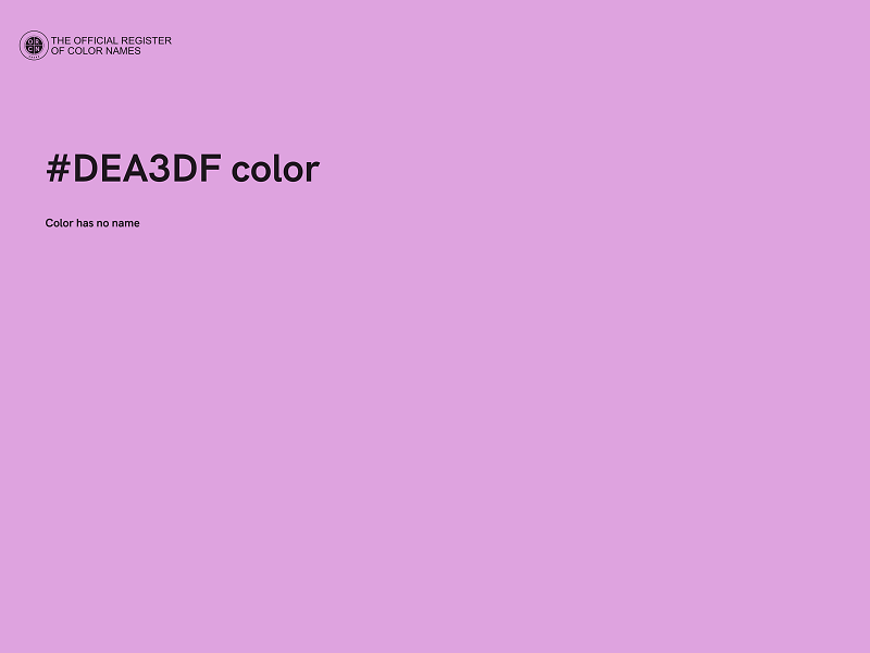 #DEA3DF color image