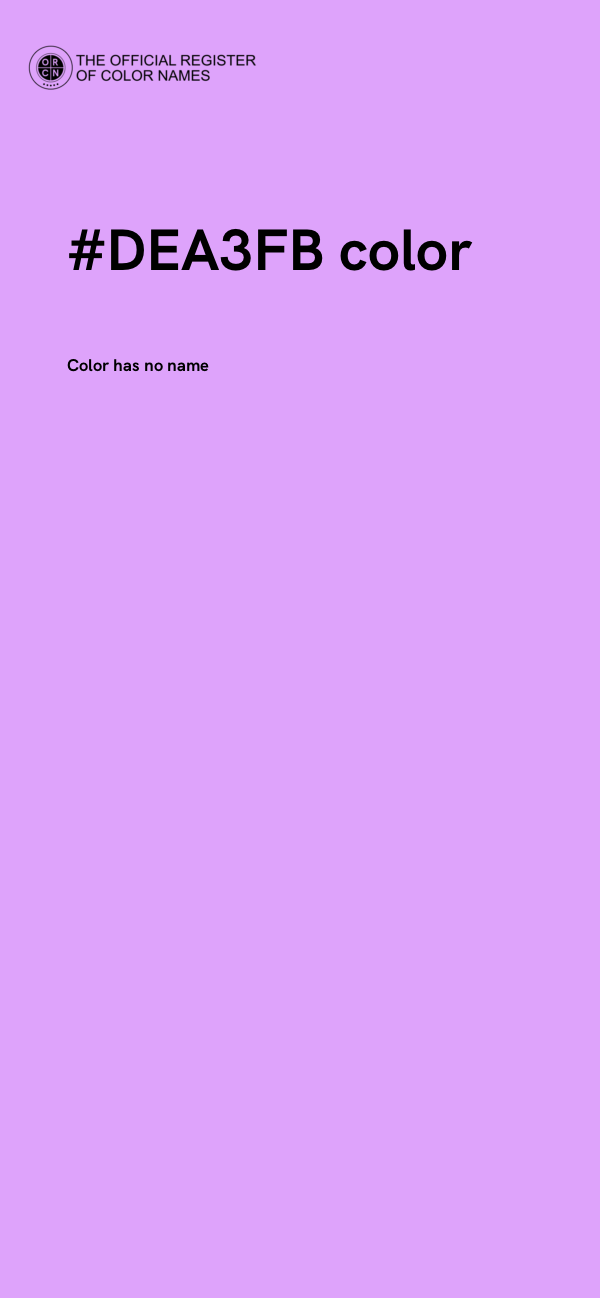 #DEA3FB color image