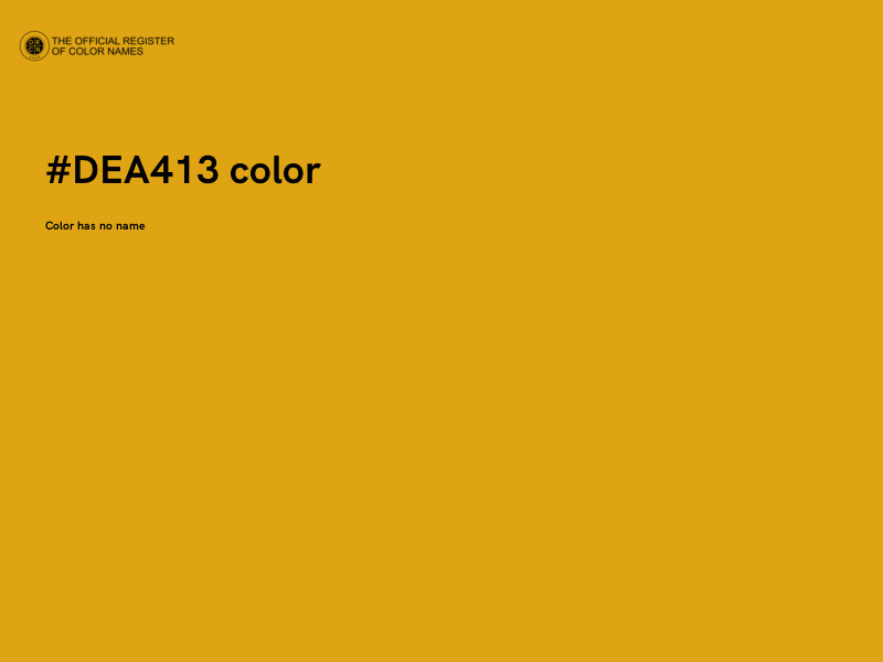#DEA413 color image