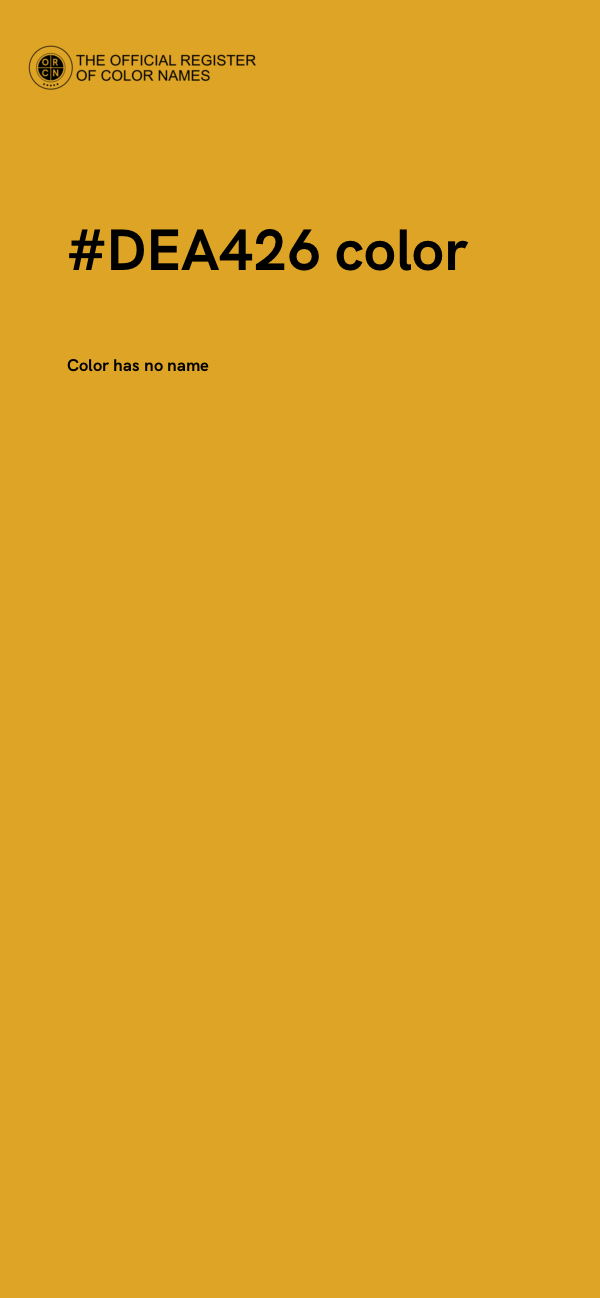 #DEA426 color image