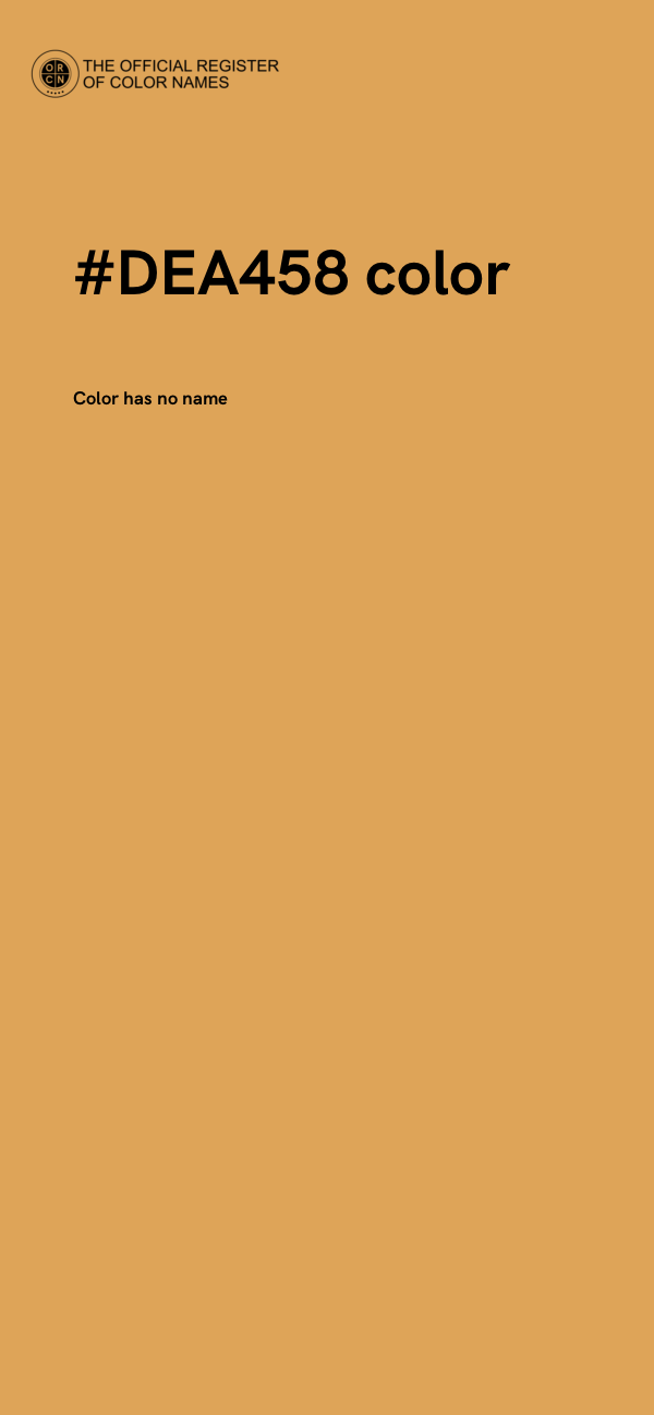 #DEA458 color image