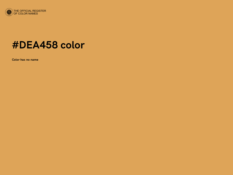 #DEA458 color image