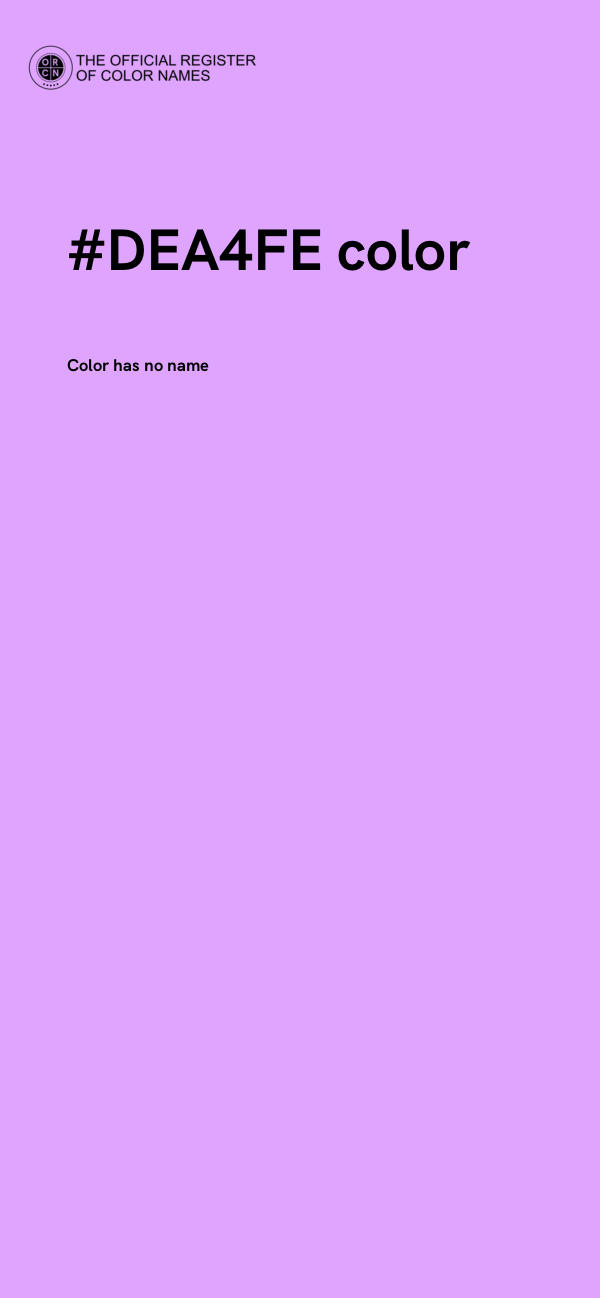 #DEA4FE color image