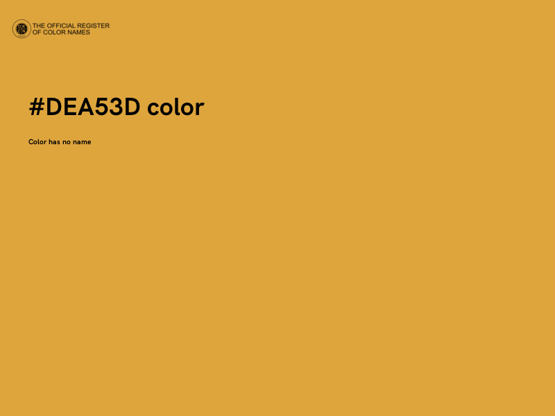 #DEA53D color image